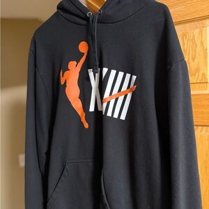 Black and Orange Graphic Hoodie